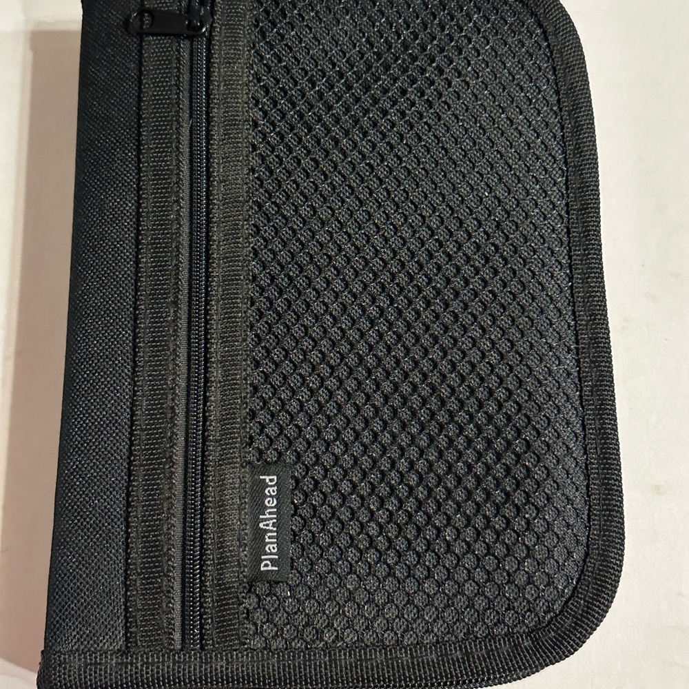 Black 6 Ring Binder Zipper Planner with Inner Pockets